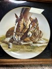 Vintage 1993 Fred Stone Contentment Horse Mare And Colt Plate Framed