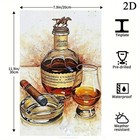 2d Flat  1pc Vintage Cigar   Bourbon Whiskey Metal Wall Art - Rustic Iron Sign 7