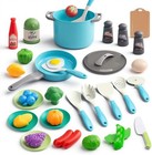 35pcs Kids Kitchen Toy Accessories  Toddler Pretend Cooking Playset With Play   