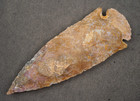 Golden Color 3 9  Flint Spearhead Head Knife Blade Arrowhead I-699