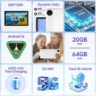 5-core Android 16 Tablet 10 1  6000mah 20gb Ram 64gb Rom 5g Wifi Fast Charging