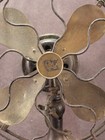  vintage Robbins   Myers Cast Iron Brass Blade 3-speed Oscillating Fan  working 