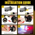 For F150 Red Tube Led License Plate Tag Light W  Wiring Harness Socket 1-10set