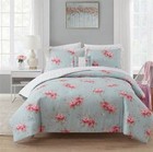 Pair Vintage Simply Shabby Chic Blue Floral  standard Hydrangea  pillow Shams