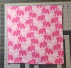 Baby Burp Cloth  Bib  And Lovey Set  Handmade  Pink Elephants  