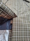 Kerrits Riding Rain Coat Womens Small Brown Plaid Hooded Equestrian Barn Long
