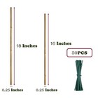 50pcs Plant Stakes natural Bamboo Stakes garden Stakes For Indoor And Outdoor   