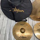 Zildjian Zbt 14  X 2  Hi Hats 16  Crash 20  Ride Cymbals With Zildjian  Bag 4pc