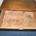 Vintage Wooden 2-drawer Organizer Box For Office  Desktop  Accessories   Storage