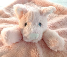 Kellytoy Pink Pig Baby Girl Soft Security Blanket Rattle Lovey Toy