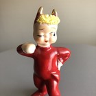Japan Little Red Devil Pixie Stands Boy Halloween Christmas Valentines Vintage
