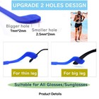 Saigo Glasses Strap Anti-slip Silicone Eyeglass Eyewear Medium  Black