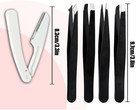 Tweezers For Women Facial Hair Eyebrow Kit Tweezer Set Black   Removal Tweezers 