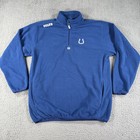 Indianapolis Colts Pullover Fleece Mens Large Nfl Football Quarter Zip Team Logo