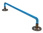 Transparent Blue Depression Glass Single Curved Towel Bar