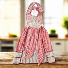Vintage 1952 Handmade Adult Pink Gingham Apron Full Bib Cottage Farmhouse Retro