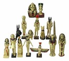 Miniature Egyptian Obelisk Gods Goddesses Pharaoh And Royalty Figurine Set Of 16