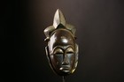 African Antique Baule Mask - Unique Wooden Tribal Art Wall Home Decor Piec-g4144