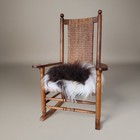 Genuine Icelandic Sheepskin Rug Brown White Long Wool Pelt Throw 52  X 33 