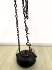 Japanese Iron Chain Kamakusari Teapot Chagama Vintage Tea Ceremony