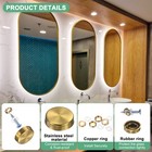20-pack Screw Covers Caps  0 63  Dia Decorative Mirror Screws Cap  gold Tone 