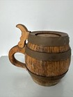 Vintage Handmade Wood Copper Marked Grabow Meckl 1858  Beer Barrel Stein Mug
