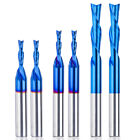 2 Flute Downcut Cnc Router Bit 1 4   1 8   Dia  End Mill 1 4  Shank Spiral Plung