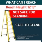 8 Ft Fiberglass Step Ladder 250 Lbs Capacity Folding Home Maintenance Indoors