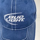 Bud Light Hat Baseball Cap Blue Adjustable Strap Back Embroidered Logo Dad Beer
