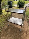 Mid Century Folding Beverage Cart Utility Trolley