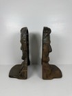 Antique Abraham Abe Lincoln Cast Iron Bronze Toned Bookends 6  H Lot2