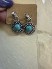 Turquoise  Silver Fashion Jewelry  Earrings And Necklace Set