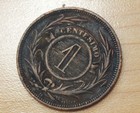 1869 Uruguay 1 Centesimo