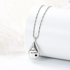Carved Teardrop Keepsake Ashes Necklace Urn Pendant Cremation Memorial Jewelr   