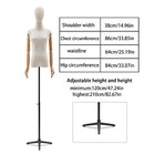 Female Mannequin Torso Dress Clothing Form Display Body W head Hand Tripod Stand
