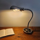 Vintage Industrial Desk Lamp  Steampunk Desk Lamp  Antique Gooseneck Desk Lamp 