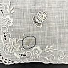 Embroidered Linen Heirloom Bridesmaid Handkerchief Madeira Wedding Cottage Core