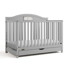 Graco Story 5 In 1 Convertible Crib With Drawer In Pebble Gray