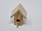 Box Of 6 Vtg Unfinished Wood Miniature Birdhouse Craft Fairy Garden Dollhouse