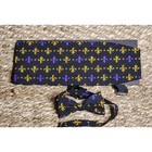 Men s Purple And Gold Fleur De Lis Bow Tie And Cummerbund Set New  Mardi Gras