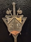 Funeral Grave Marker Knights Of Pythias Memorial Fraternal Cemetery Flag Antique