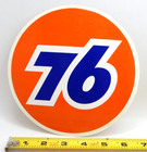 Vintage 70 s Large Orange Ball Union 76 Decal Racing Sticker 6-1 4  Diameter