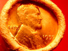1955-p Obw Original Bank Wrapped Roll Uncirculated Lincoln Wheat Cent Penny
