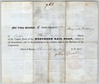 1848 Boston  Ma Northern Railroad Stock Certificate No  2370 For 3 Shares