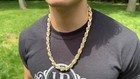 10mm Thick Mens Rope Chain 14k Gold Over Real Solid 925 Sterling Silver Necklace
