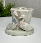 Otagiri Goose Gander Ceramic Votive Pink Blue Bows Cottagecore Farmhouse