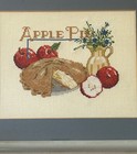 Finished Apple Pie Needlepoint Framed Matted Cottagecore 15x12