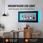 Uimoso Led Lighted Liquor Bottle Display Bar Shelf Rf   App Control 48  Square