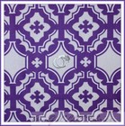 Boneful Fabric Fq Cotton Quilt Vtg Purple Light Dark Flower Mod Girl Tile Damask