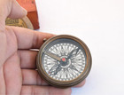 Antique Vintage Brass Pocket Compass Brass Nautical Compass Marine Compass Gift